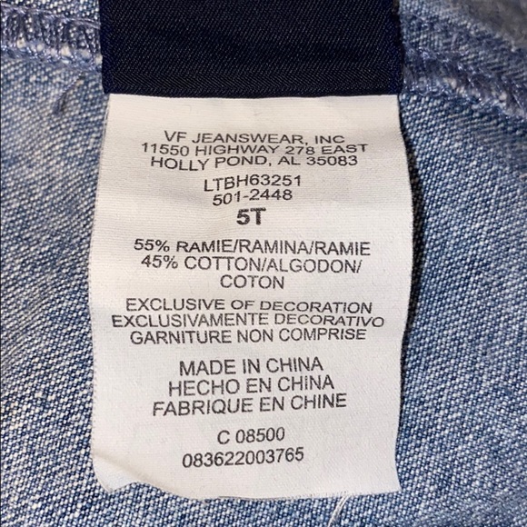 Super Cute Denim Overall Shorts w/Cherries Sz 5T - Picture 9 of 9